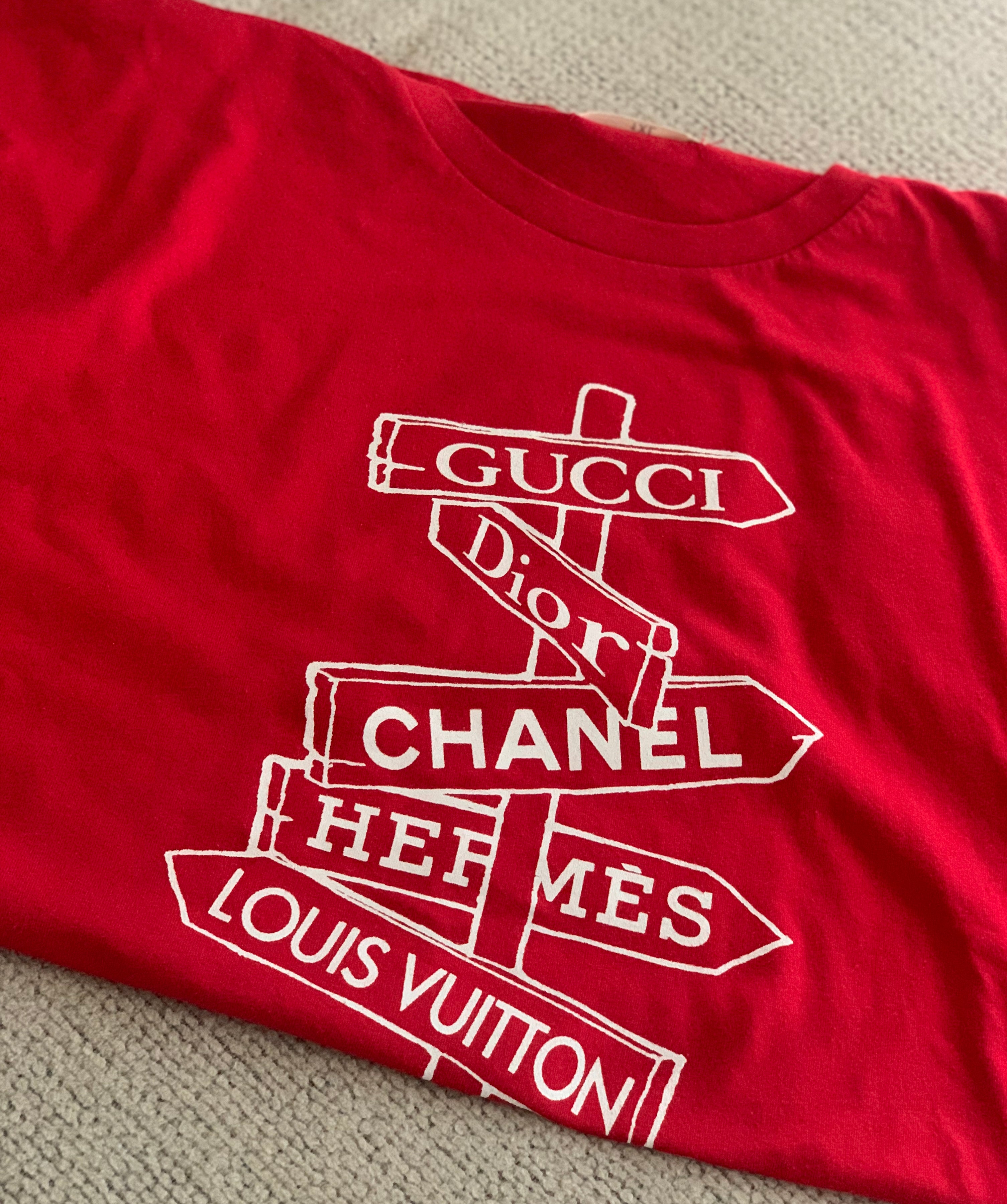 "Designer" Graphic Tee in Red