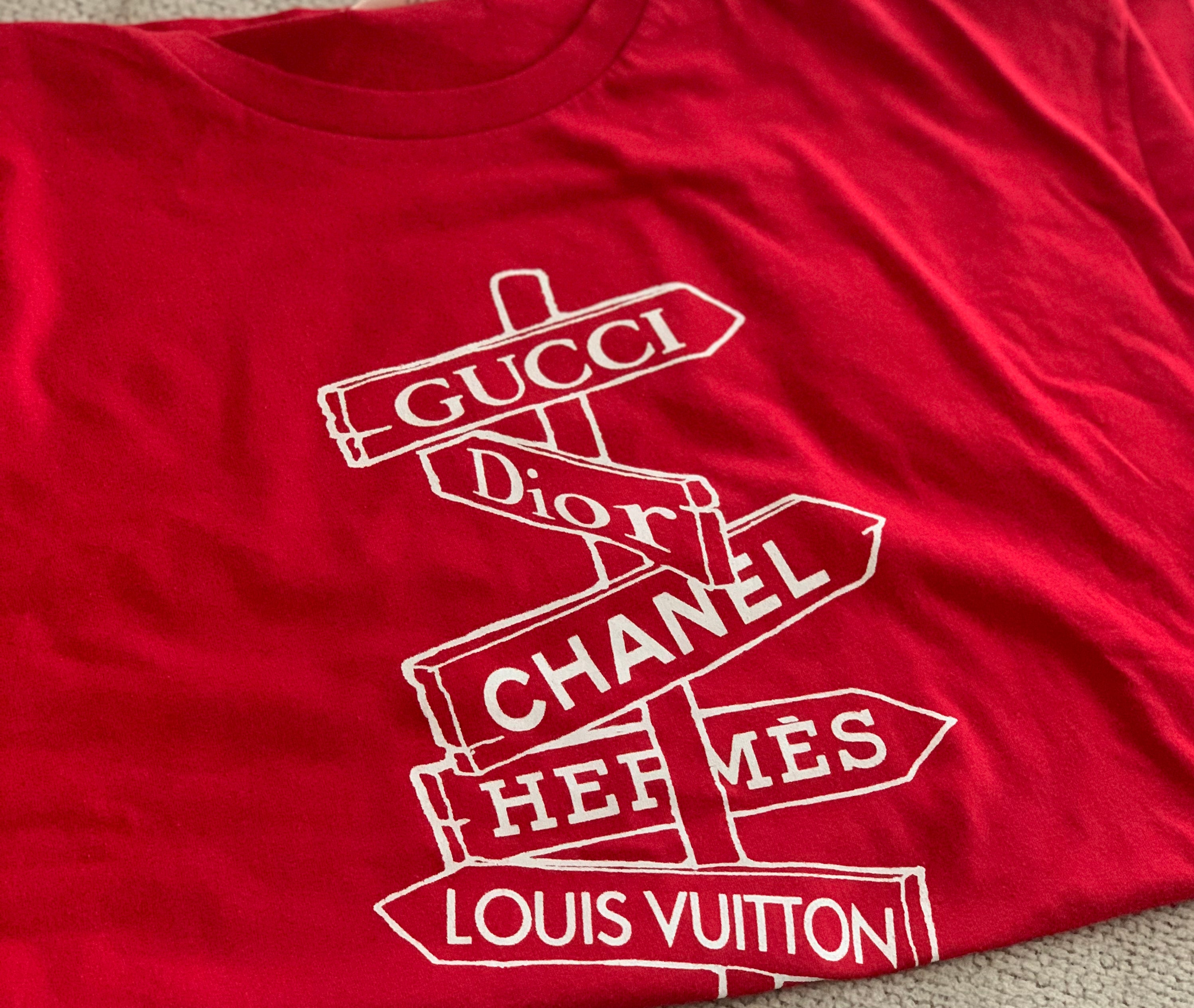 "Designer" Graphic Tee in Red